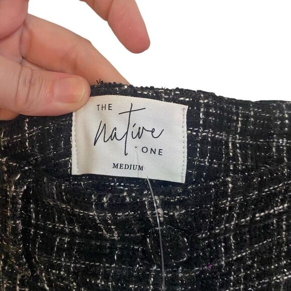 The Native One NWT wide leg adrielle tweed dress pants black medium - Picture 4 of 7